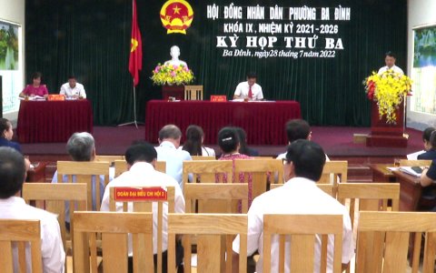 Hội đồng nhân dân các phường Ba Đình, Ngọc Trạo và Lam Sơn tổ chức kỳ họp thường kỳ giữa năm 2022