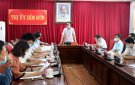 Các đồng chí lãnh đạo tỉnh Thanh Hóa kiểm tra công tác chuẩn bị bầu cử tại thị xã Bỉm Sơn