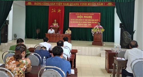 Đảng ủy xã Quang Trung sơ kết giữa nhiệm kỳ thực hiện Nghị quyết Đại hội Đảng bộ xã lần thứ XII  2..jpg