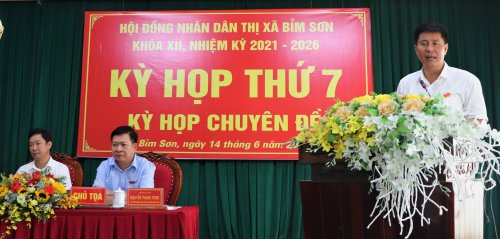 Kỳ họp thứ 7 HĐND thị xã Bỉm Sơn khóa XII quyết nghị một số nội dung quan trọng 7.jpg