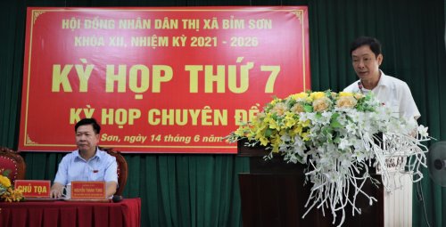 Kỳ họp thứ 7 HĐND thị xã Bỉm Sơn khóa XII quyết nghị một số nội dung quan trọng 1.jpg