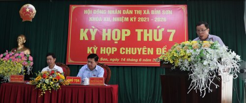 Kỳ họp thứ 7 HĐND thị xã Bỉm Sơn khóa XII quyết nghị một số nội dung quan trọng 4.jpg