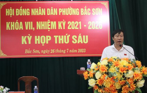 Kỳ họp thứ 6 HĐND phường Bắc Sơn khoá VII, nhiệm kỳ 2021-2026 2.JPG