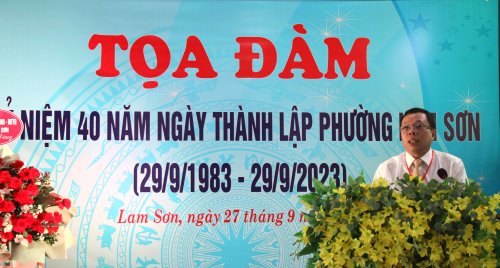 Phường Lam Sơn tổ chức Toạ đàm kỷ niệm 40 năm Ngày Thành lập phường 2.JPG