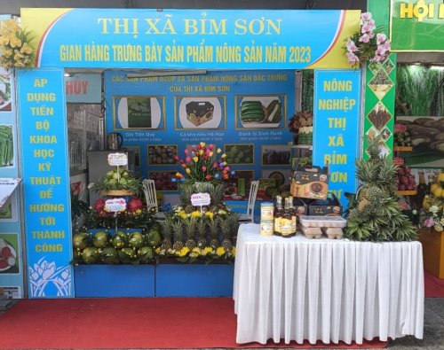 Bỉm Sơn tham gia trưng bày và giới thiệu sản phẩm nông sản an toàn thực phẩm Thanh Hoá 2023 1.jpg