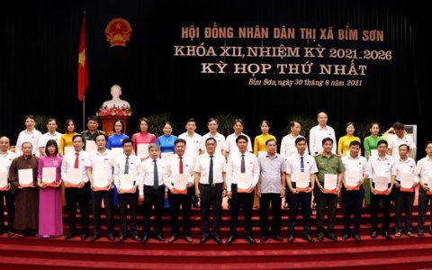 Kỳ họp thứ nhất HĐND thị xã Bỉm Sơn khóa XII nhiệm kỳ 2021 - 2026