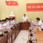 Đồng chí Nguyễn Tiến Hiệu làm việc với thị xã Bỉm Sơn về sắp xếp đơn vị hành chính cấp xã và tổ chức chính quyền địa phương 2 cấp