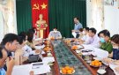 Đồng chí Trịnh Tuấn Thành – Chủ tịch UBND Thị xã làm việc với xã Quang Trung