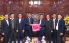 Đoàn công tác thị xã Bỉm Sơn tặng quà Tết huyện Thạch Thành
