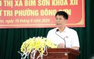Chủ tịch UBND Thị xã Trịnh Tuấn Thành tiếp xúc cử tri phường Đông Sơn.