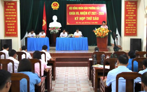 Kỳ họp thứ 6 HĐND phường Bắc Sơn khoá VII, nhiệm kỳ 2021-2026